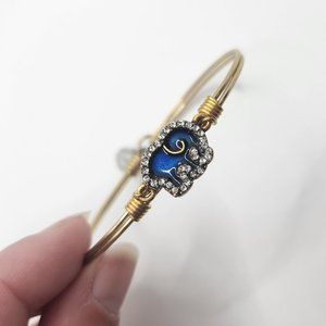 Luca + Danni Pavé  Elephant Bracelet in Blue 7.5"